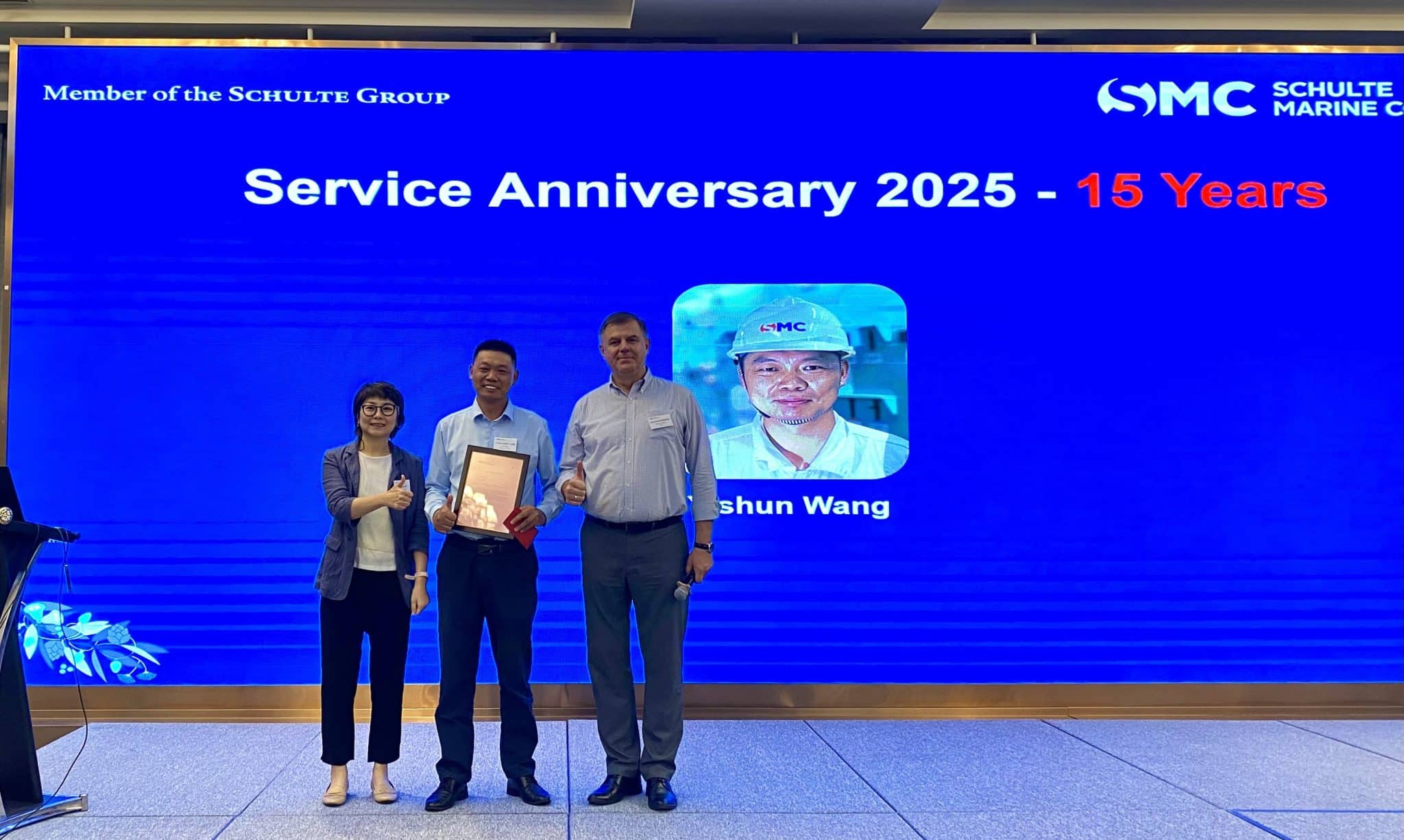15 years reward: Yishun Wang